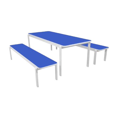 Mesa para Refeitório com 2 Bancos Aço
